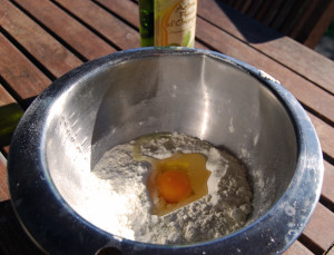 Mélange pour la pâte à beignets sucrés au four